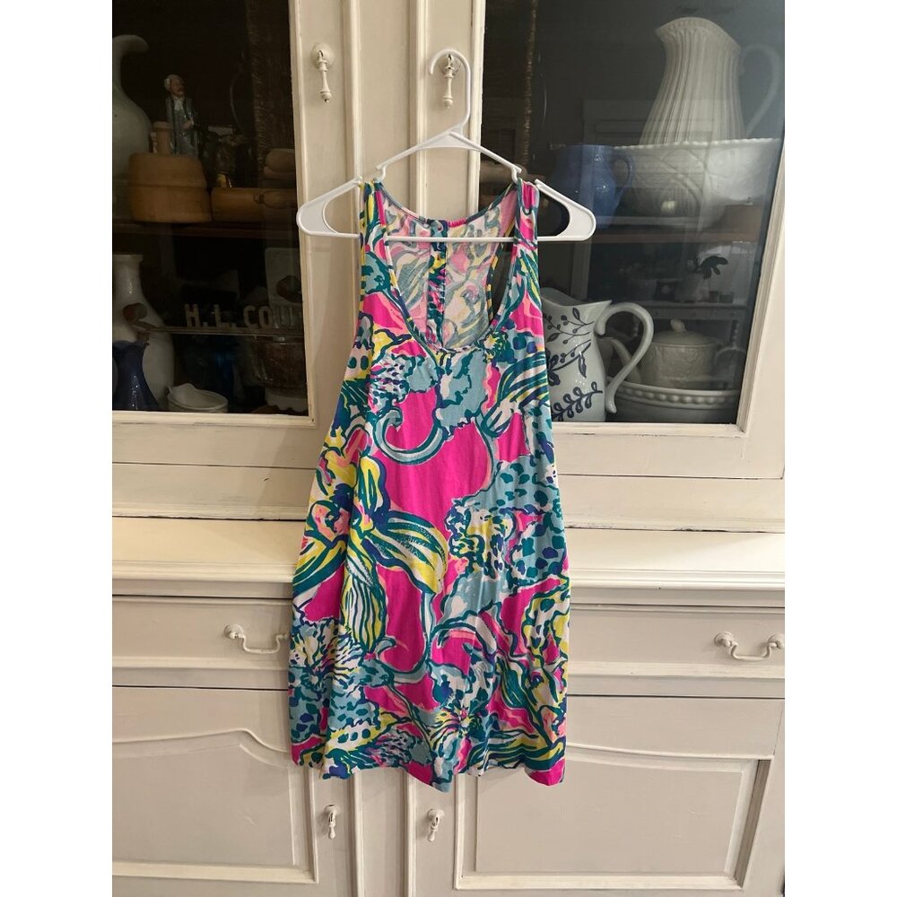 Lilly Pulitzer Melle Tank Dress in Magenta Hottie EUC size Small